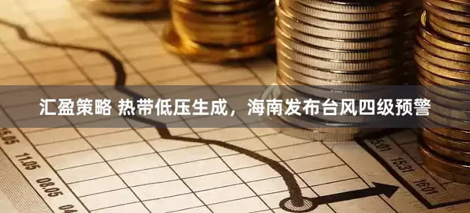 汇盈策略 热带低压生成，海南发布台风四级预警